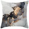 New Black and Gold Marble Peach Leather Velvet Pillowcase Modern Abstract Decorative Pillowcase Home Cushion Cover