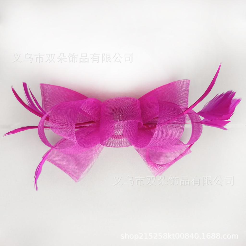 New Feather Headdress Bridal Hair Accessories Dinner Top Hat Jockey Club Hair Accessories Hairpin Photo Accessories Party Headdress