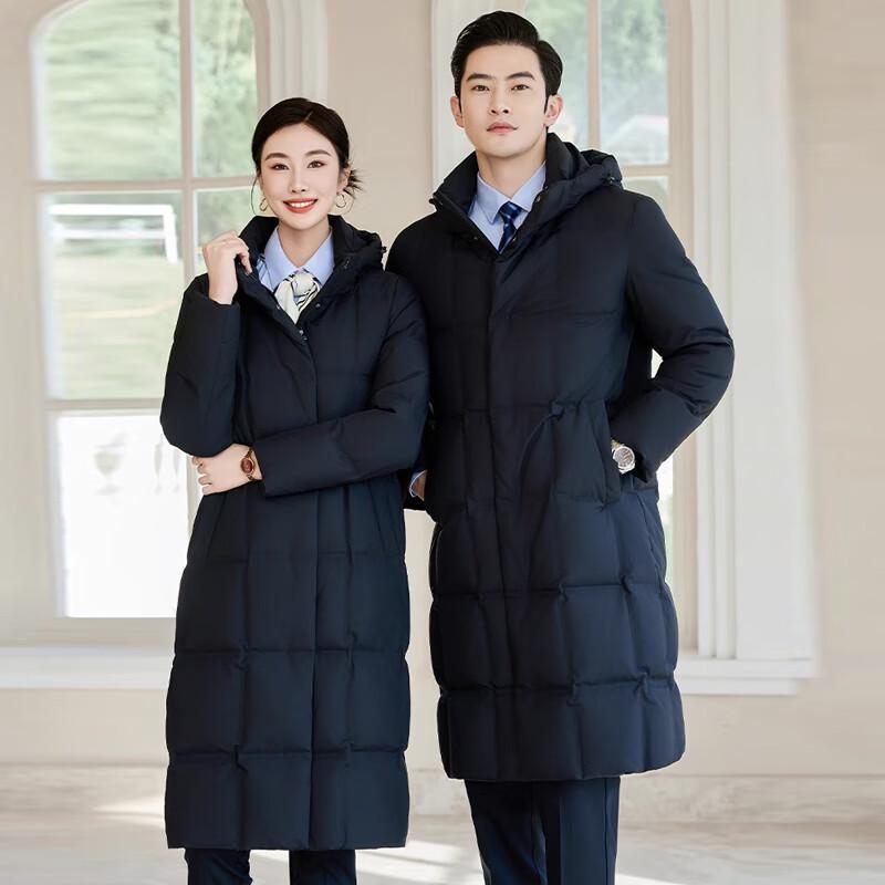 Trolman Unisex 90% White Duck Down Mid-Length Puffer Coat