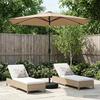 Garden Umbrella with LED Lights and Base 270 X 270 Cm