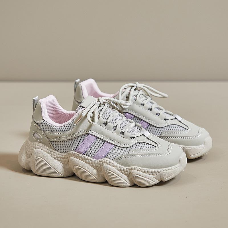 

Spring New Korean Version Womens Shoes Platform Sports Heightening Running Casual Shoes Fashion Versatile Womens Sneakers 35 фиолетовый