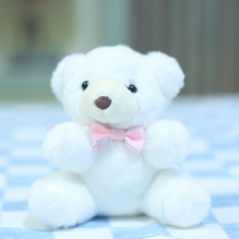 

And Cuddly Soft Teddy Bear Plush Keychain Charming Cartoon Bear Accessory For Bags And Keys белый