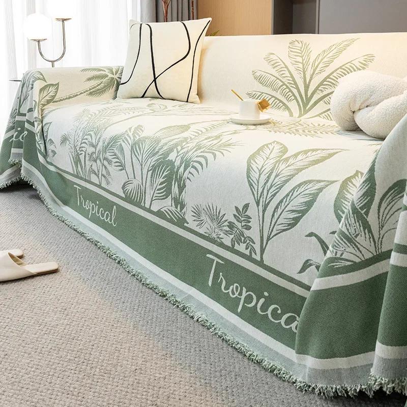 

Full Cover Four Seasons Universal Chenille Simple Modern Sofa Cover Cloth Blanket Cover Anti-Cat Scratch Double-Sided Cover 180X130CM