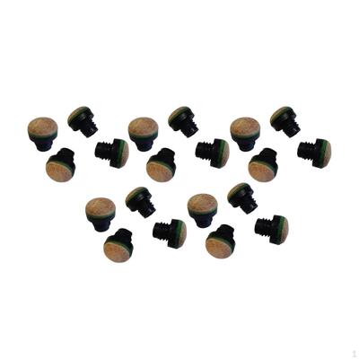 20 Pieces Billiards Cue Tips Spare Parts Screw On 12mm Portable Billiard Supplies Snooker