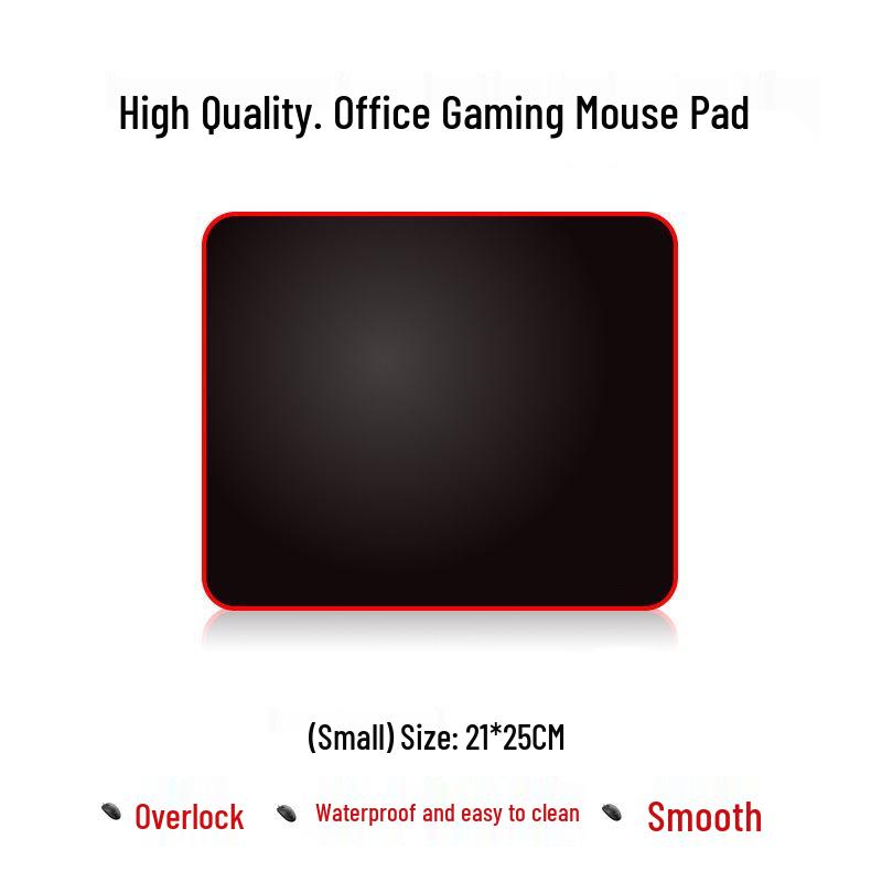 Non-Slip Waterproof Mouse Pad - Easy Clean, Extra Large, Medium Size, Pure Black Desk Mat for Office, Home, or Gaming