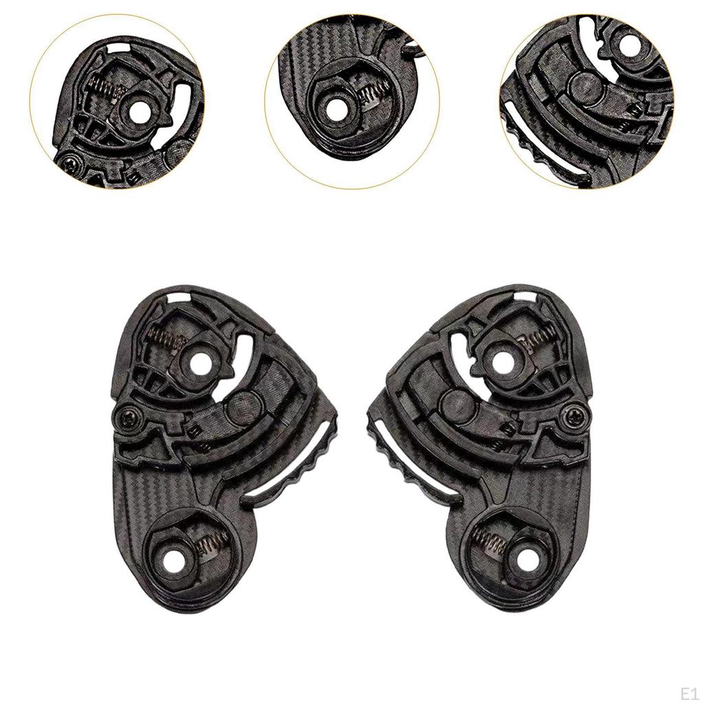 2 Pieces Helmet Visor Base Professional Attachment Sturdy Black Helmets Part Side Plate