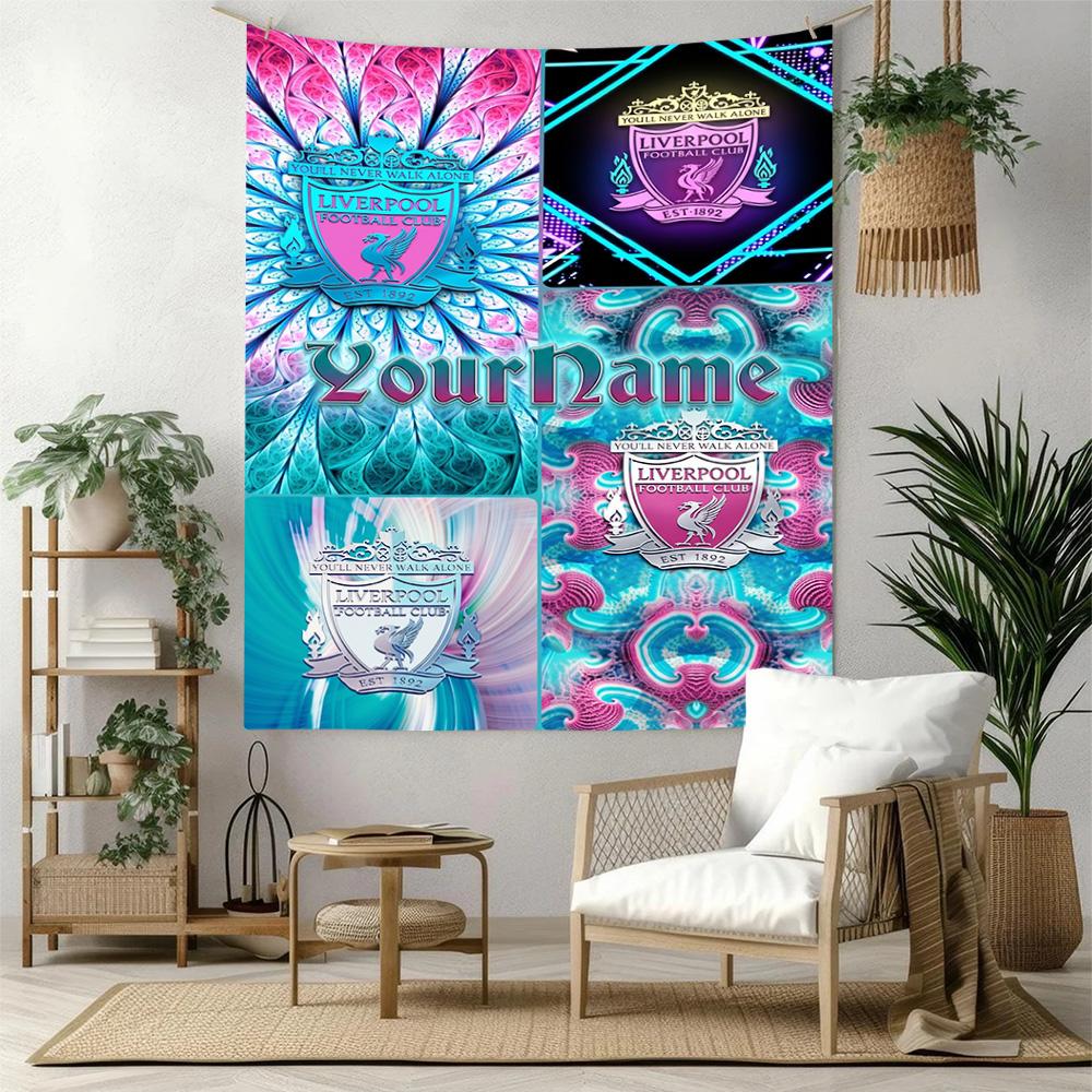 Liverpool Custom Your Name Wall Decor Tapestry Art For Pet Memorial Birthdaywedding Party Backdrop Family Gift