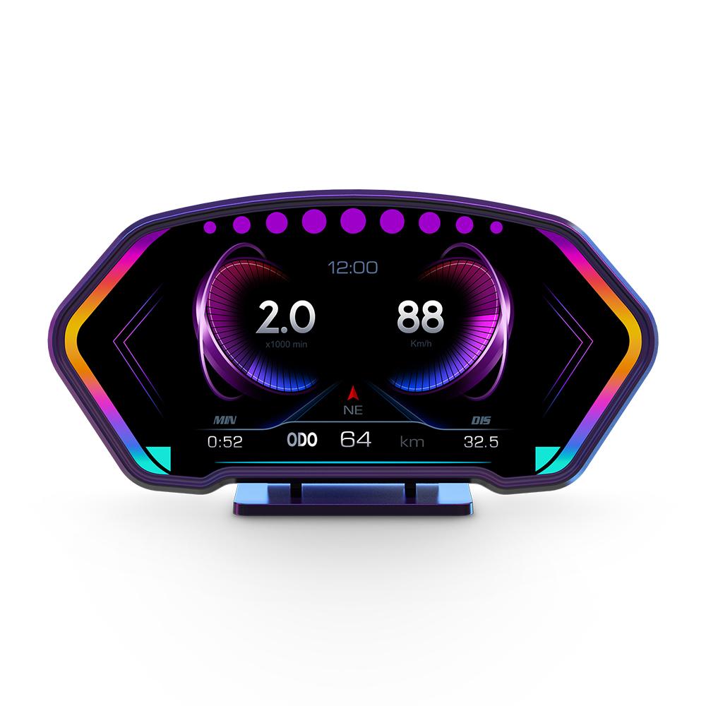 

Автомобильный OBD2 GPS Head-Up Display Автоэлектроника HUD Display Автомобильный Температурный Сигнализатор Топлива Спидометр Измеритель Уклона Аксессуары Для Всех Автомобилей чёрный