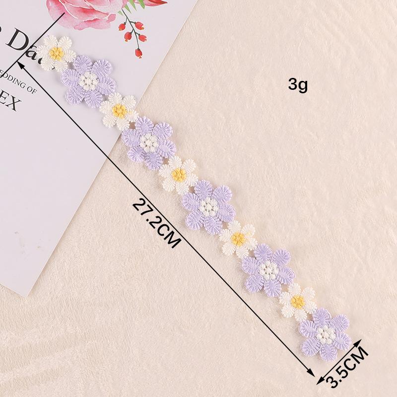 Computer Embroidery Cartoon Fruit Butterfly Color Petal Hand Account Diy Lace Accessories Water Soluble Embroidery Ribbon Cloth Sticker