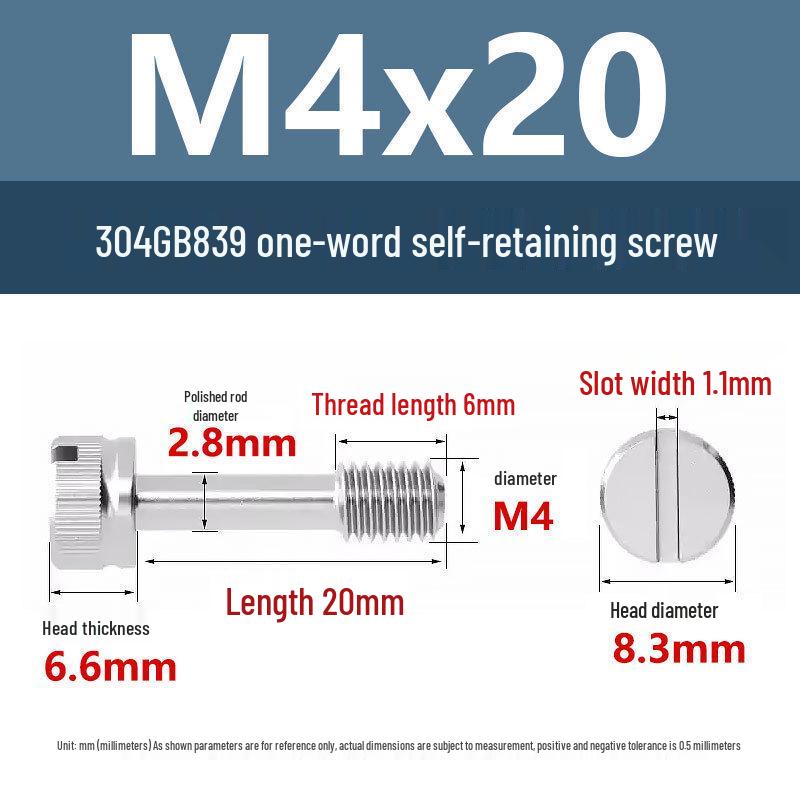 Yigu 304 Anti-Loosening Knurled Head Captive Screw with Anti-Slip Design