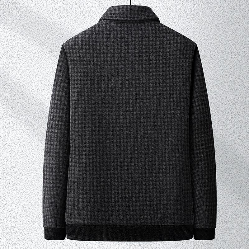 Mittelalterliche und ältere verdickte Wollfutter Business Reversjacke Herbst und Winter Neue Herren Freizeitjacke Papa-Jacke