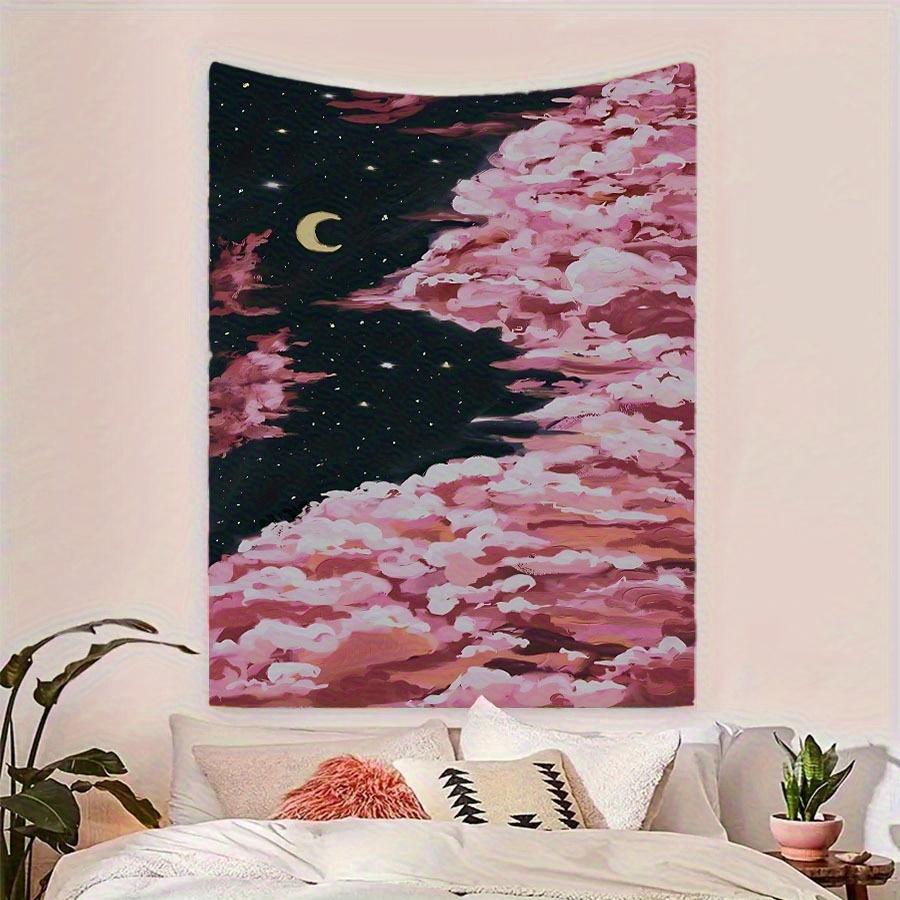 

Dreamy Night Sky Tapestry Wall Decor for Bedroom Cozy Atmosphere Celestial Home Style and Starlit Charm Enhancement 74x94cm(29x37in)