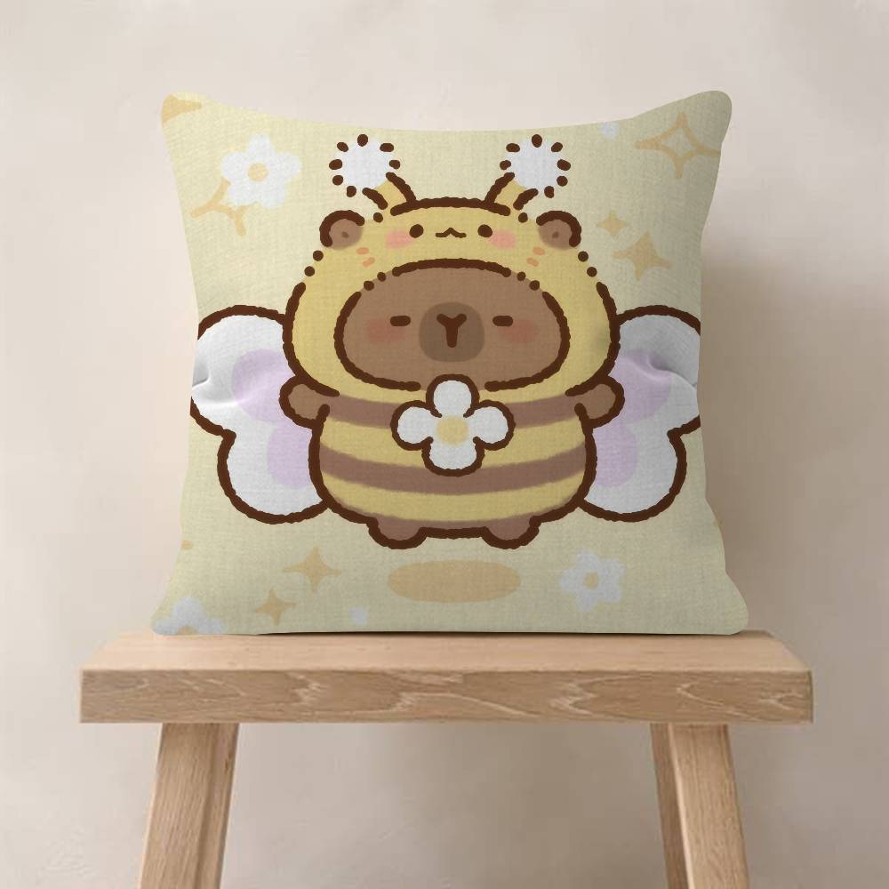 Anime CCapybara Cartoon Cute  Personalized Pillow Cover Kids Bedroom Wild Party Decor Pillowcase kid Birthday shower Gift