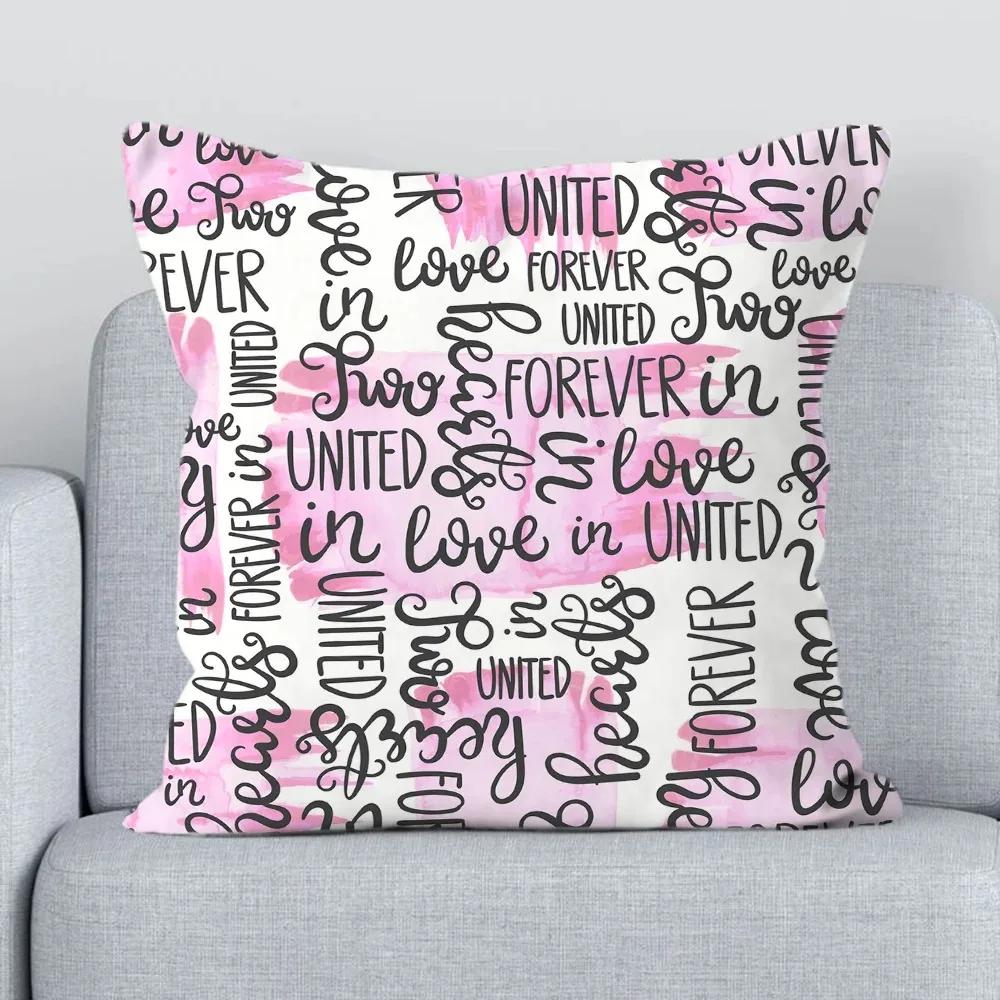 Office Living Room Sofa Cushion Cover Luxury Home Decoration Pillow Cover Romantic Love Heart Pattern Pillow Cover