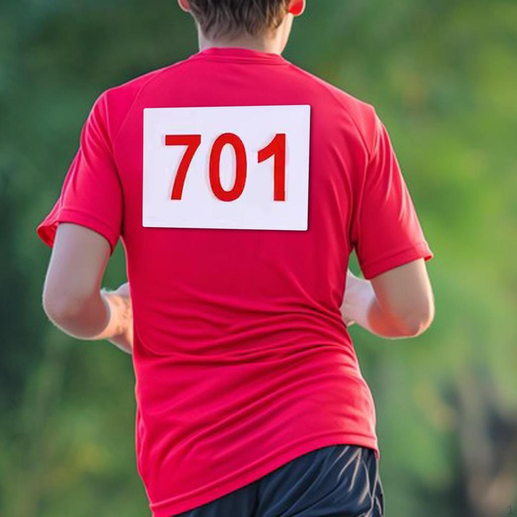 Dorsali da Gara Numeri Competitore Sportivi Leggeri Impermeabili Lavabili Dorsali Numerati per