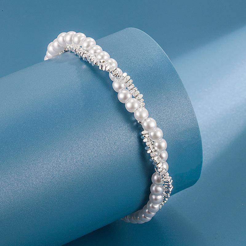 Perlenwickelarmband Doppellagig Vielseitig Mode Nischen Design Exquisit Explosion Herbst und Winter Tägliche Schmuckstücke