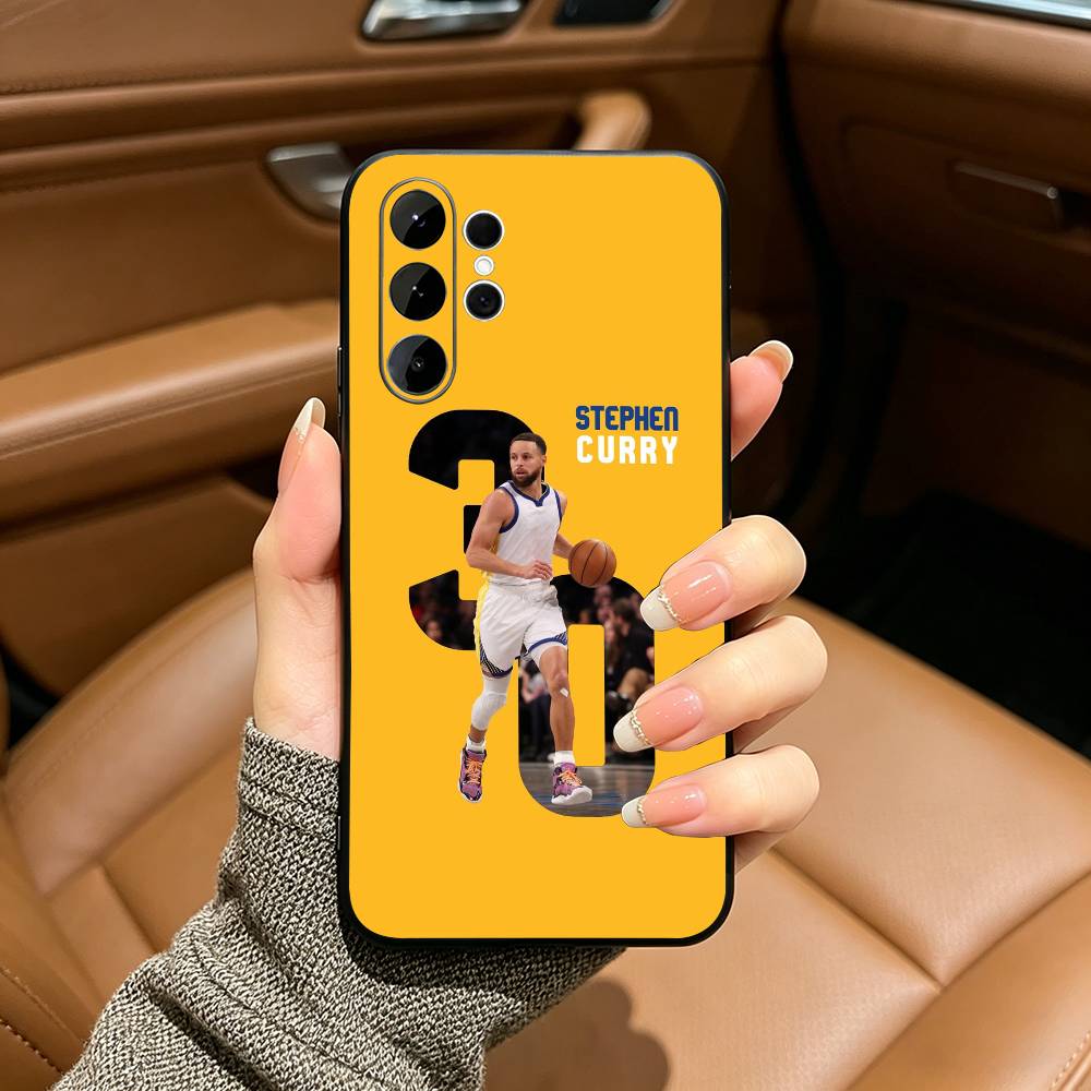 30 Stephen- C-Curry Black Soft Silicone Phone Case for Samsung Ultra S25, S24, S21, S22, S23, S30, Plus, FE, Lite