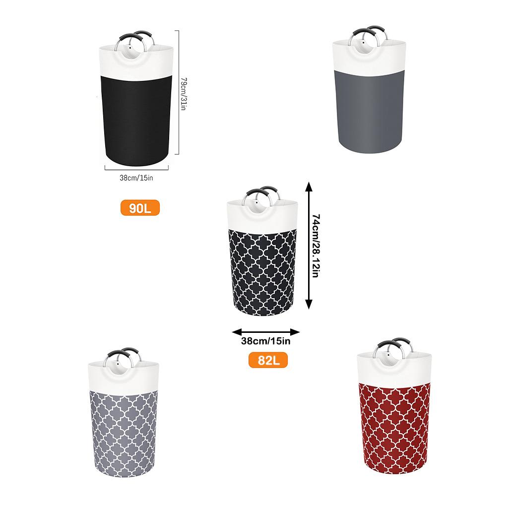 Laundry Basket Clothes Bag 90L Hamper Foldable Waterproof Lightweight Cloth Space Saving for Bedroom Dorm Travel