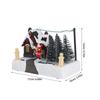 Resin Christmas Village Lighted Music Box Glowing House Ornament Xmas Table Centerpiece Holiday Decor Resin Table Decoration