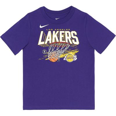 Συνεργασία NBA Los Angeles Lakers T-Shirt Λογότυπο Μπάσκετ Στρογγυλή Λαιμόκοψη Πουλόβερ Κοντομάνικο Παιδικά Τοπ 3Z2B3BCJD-LAK