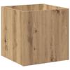 Planter Box Artisan Oak 40x40x40 Cm Wood Based Material