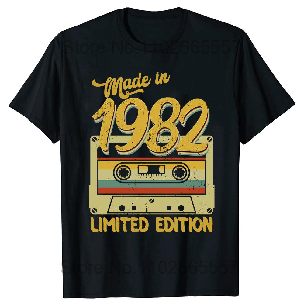 Grappige Made In 1982 Limited Edition 42 Jaar Geweldig Zijn T-shirts Zomer Katoen Streetwear Verjaardagscadeaus T-shirt Unisex
