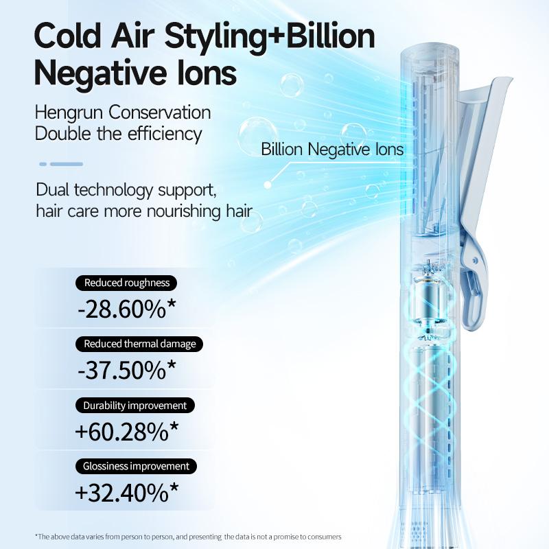 ALL IN ONE Hair Straightener Hair Styler 3-in-1 Cold Air Straightener Comb Curling Iron with Anion for Damage-Free Styling