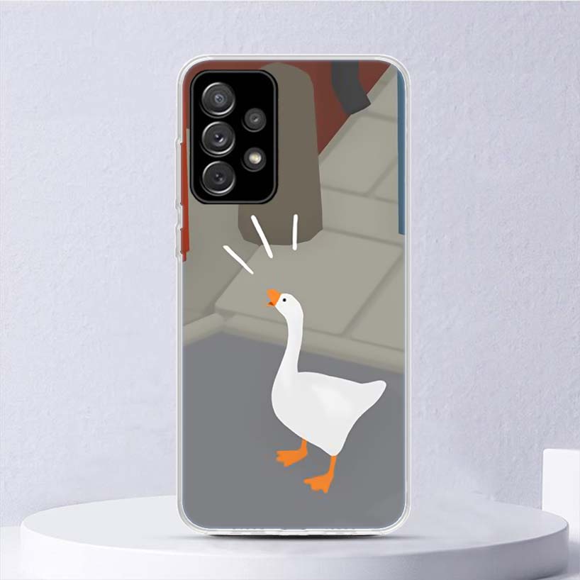 Cartoon Cute Goose Game Soft Case For Samsung Galaxy A51 A71 A50 A70 A21S Phone Cover A30 A20E A10 A31 A41 A6 A7 A8 A9 Shell Coq