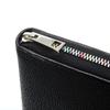 [Revetta] Stingray Leather Long Wallet, Black, Round Zipper, Genuine Leather, 21 Card Slots, Large Capacity, Caviar Finish [225stw]