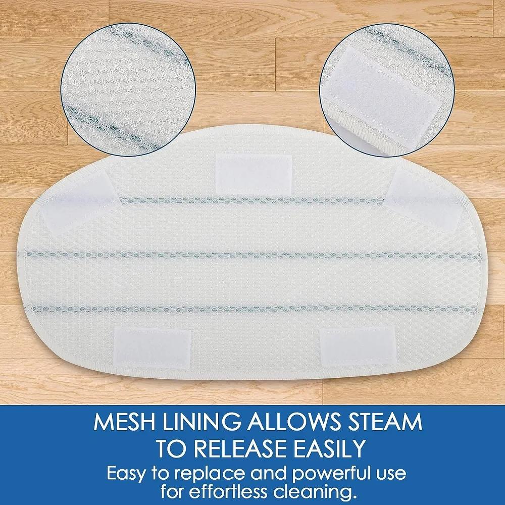 2PCS Microfiber Steam Mop Pads for PurSteam ThermaPro 10-in-1 Steam Mop Washable Reusable Replacement Pads