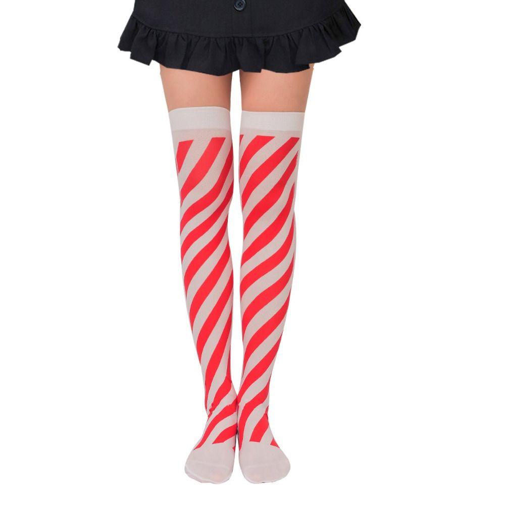 Costume Accessory Knee-High Warm Stocking Colorful Striped Leg Warmer High Socks