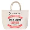 Beach Bag - PLANETEE - Superwoman - Rope Handle - Large Size - Printed In France