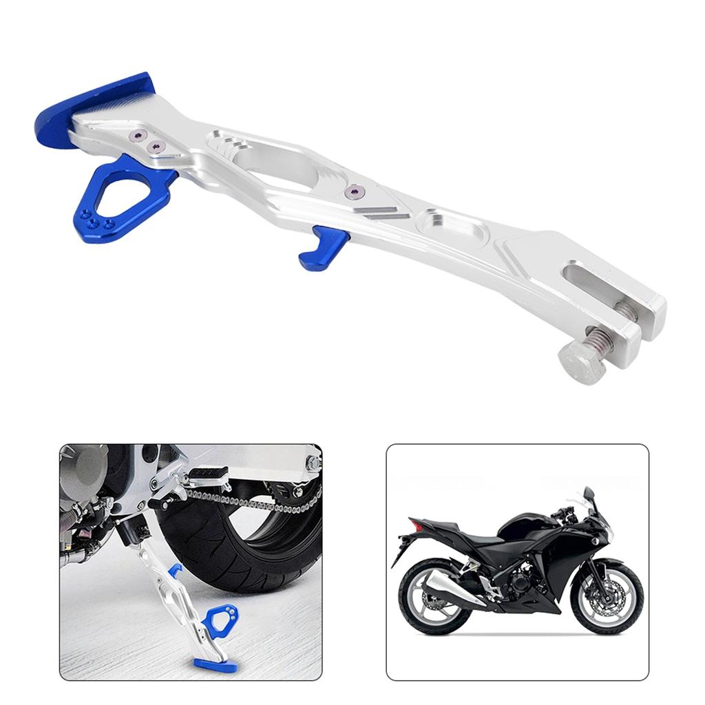 Motorrad Aluminiumlegierung Seitenständer Stativrahmen Parkfüße Ständer B05026(blau)