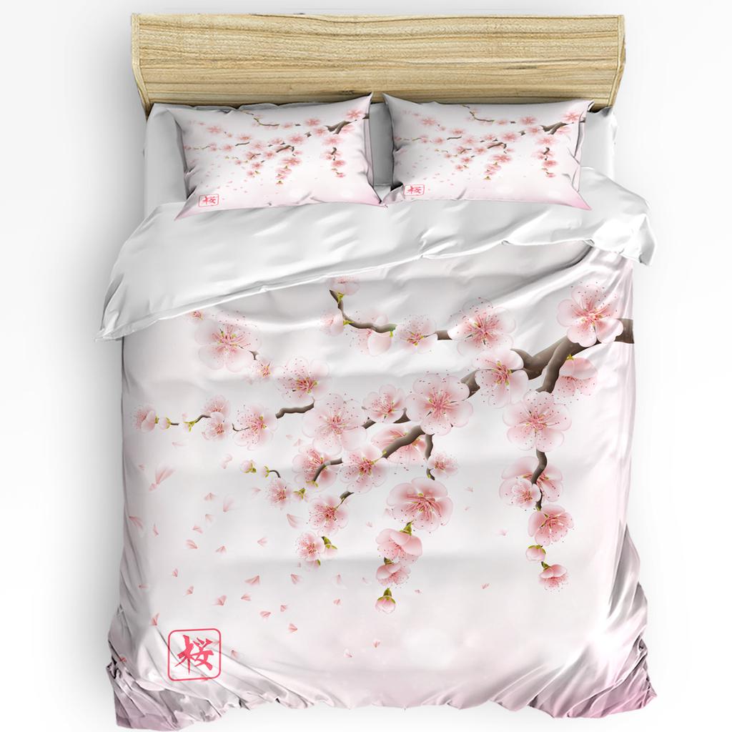 Black And White Bedding Set For Bedroom Bed Home Macro Leafless Winter Tree Branches Idyll Duvet Cover Quilt Cover Pillowcase