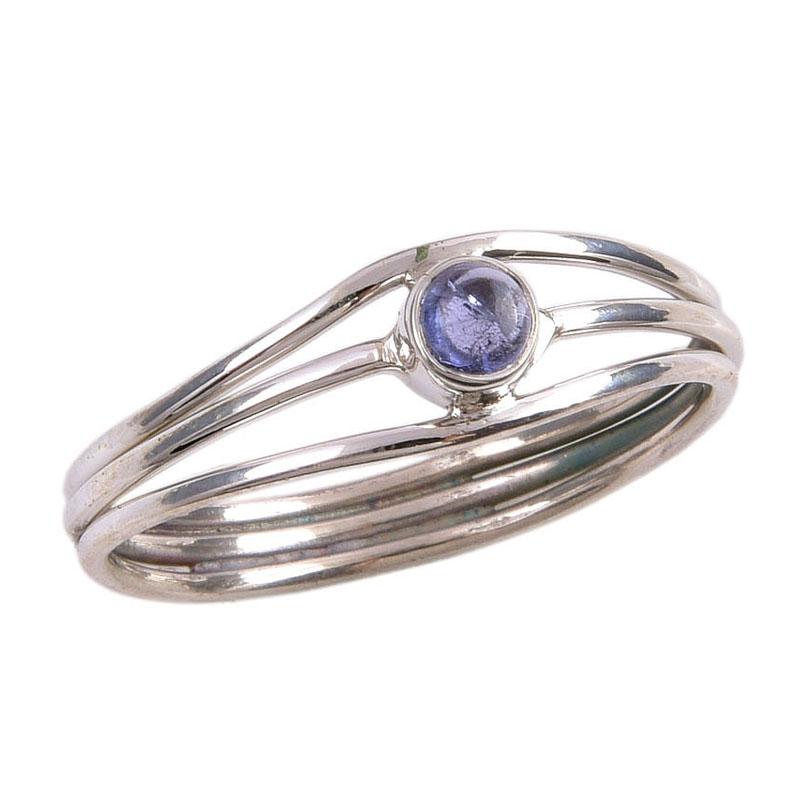 Natural Tanzanite Gemstone 925 Solid Sterling Silver Jewelry Ring Size 9.5 C4W29