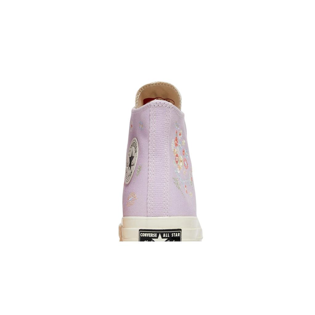 Converse Womens Chuck 70 High 'Embroidered Floral Print - Pale Amethyst' (women's sizes) Pale Amethyst / Multi / Egret Canvas Shoes A01584C
