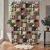 Drgilau Farmhouse Shower Curtain Rustic Bear Shower Curtain for Bathroom, Rustic Cabin Bath Curtains Decor Waterproof Farmhouse Country Bear Moose
