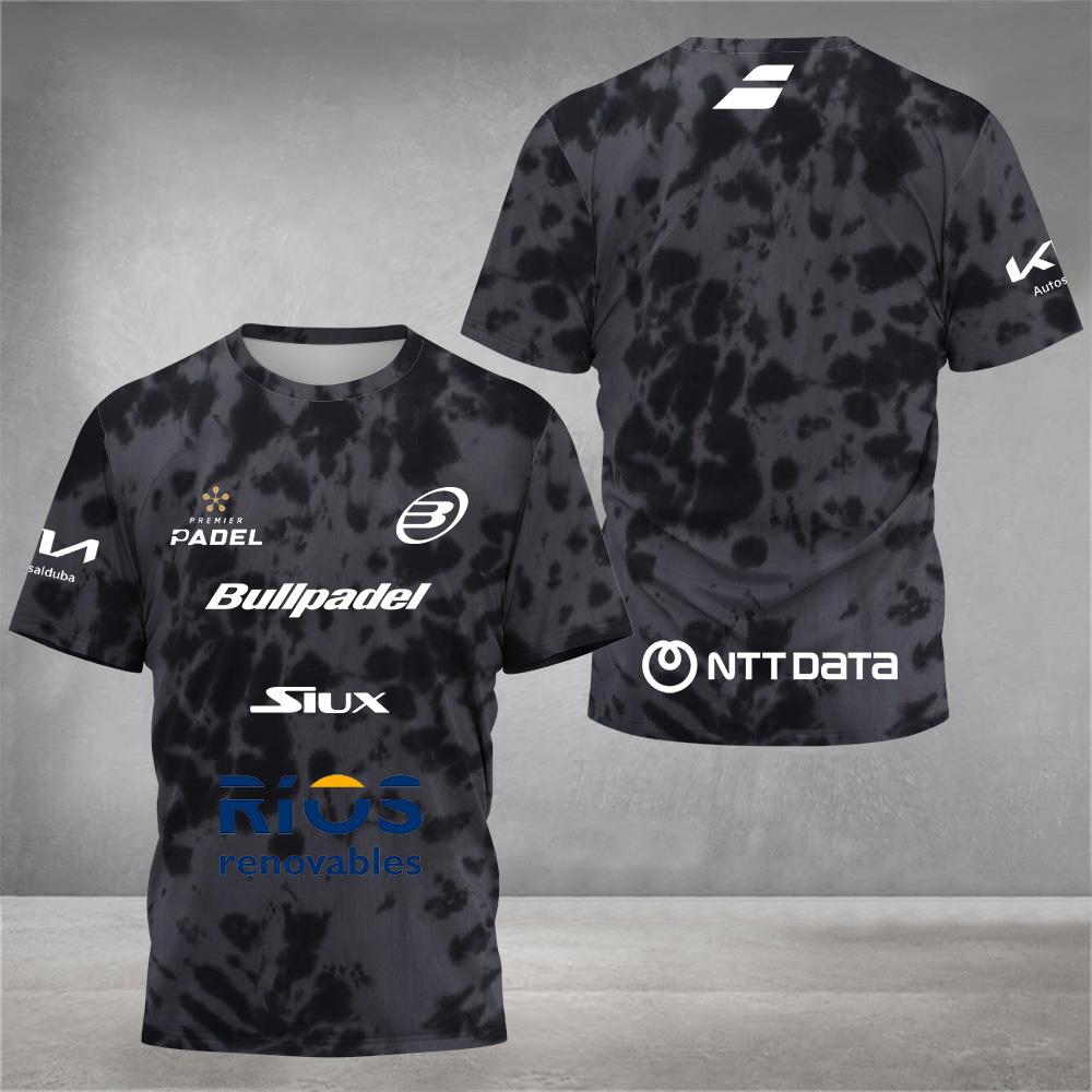ETST42 Snel drogende ademende padel tennis fans T-shirt heren tennis training korte mouwen kleding zomer 3D print o-hals T-shirts top 5XL