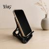 Portable Smartphone Dock 3D Printed Phone Holder, Desktop Mobile Stand, Hollow Design Cell Stand for Desk Universal Organizer Living Room Home Office