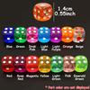 20pcs 14mm Acrylic Color Transparent Dice Round Angle Point Dice Points Game Party Board Game Accessories Point Game Props