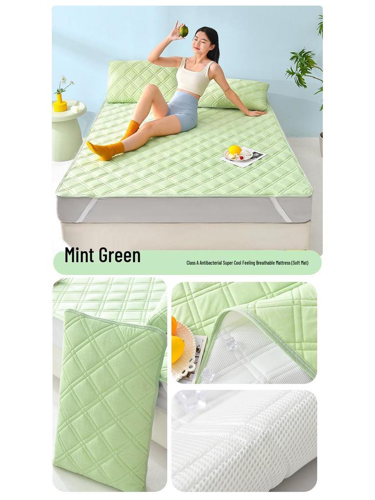 Breathable Cooling Mattress Mat - Soft, Machine Washable Summer Bedding (1.5m/1.8m)