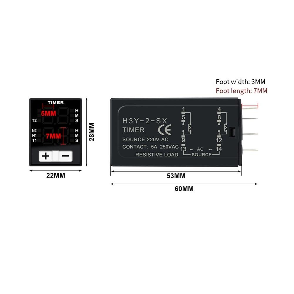 Power On Delay Controller TimeRelay V Digital Display H Y