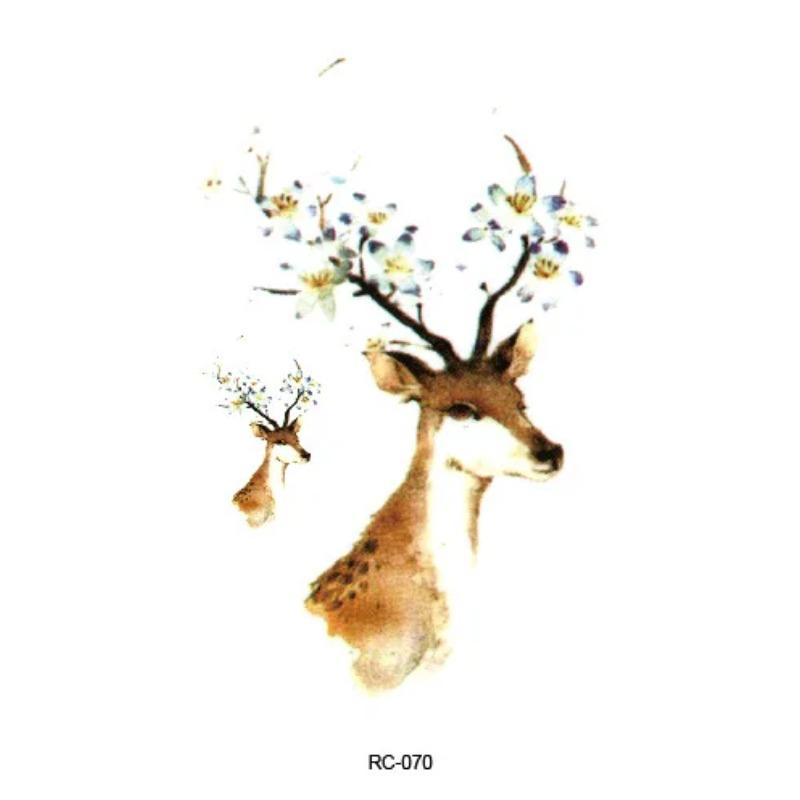 Tattoo-Aufkleber Körper-Make-up Flamme Finger Wasserdicht Temporäre Tattoos Schwarz Quadrat Rose Blume Kunst Flash Fake Tattoos