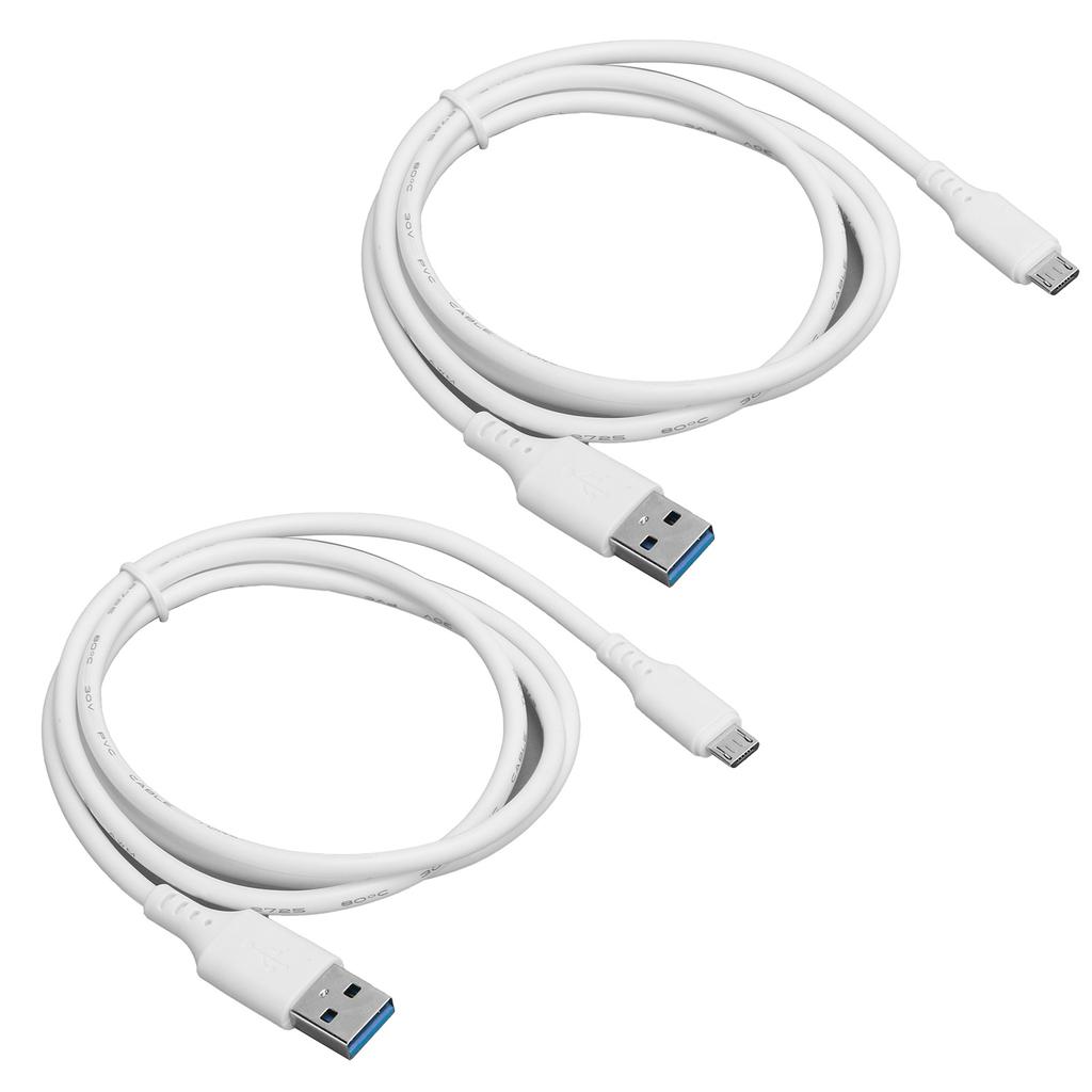 2pcs 1M Charging Data Cable USB Transmission Line Wear Resistant for Android Mobile Phone