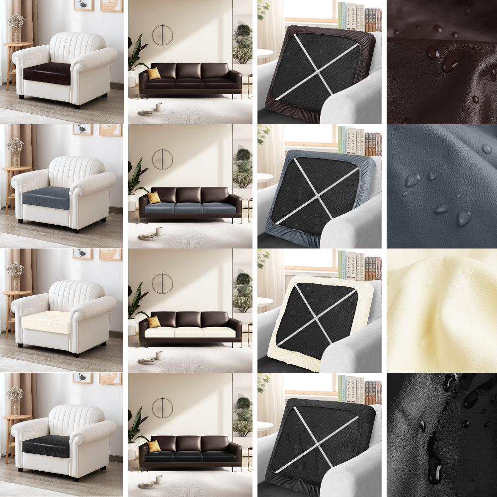 PU Leather Couch Cushion Slipcover Waterproof Stretch Covers for Sofa RV Chair Seat Cover Loveseat Couch Cushion Replacement