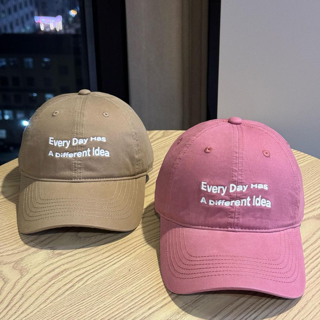 Fashion Hat New Alphabet Baseball Cap Women's Wide Brim Big Face Small Face Soft Top Cap Korean Version Big Head Circumference Deep Top Hat