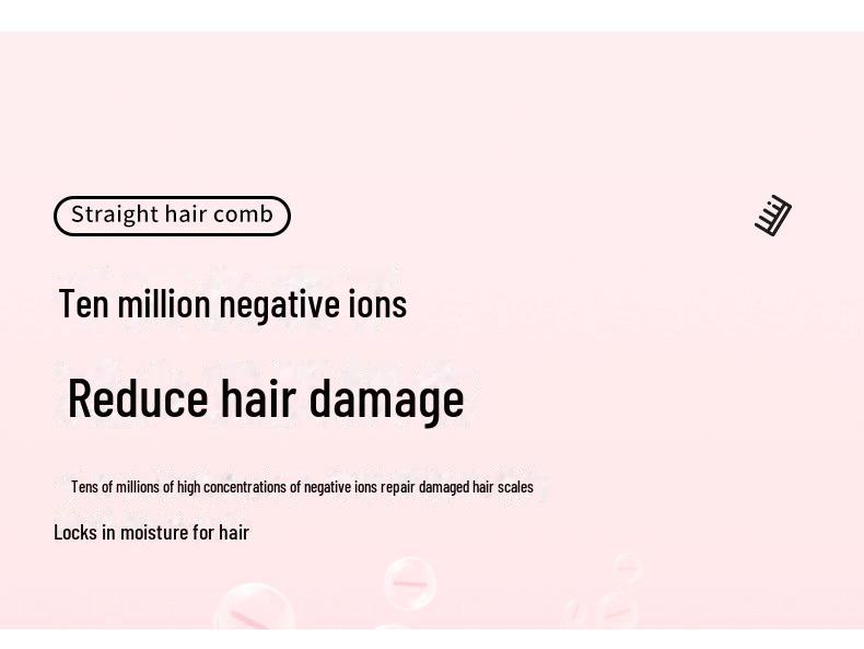 Portable Mini Ionic Hair Styler: Wireless Straightening & Curling Comb