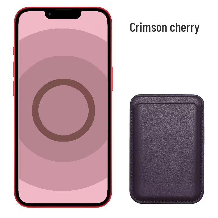 Magnetic Leather Card Holder Case for iPhone 14/13/12 with MagSafe Compatibility