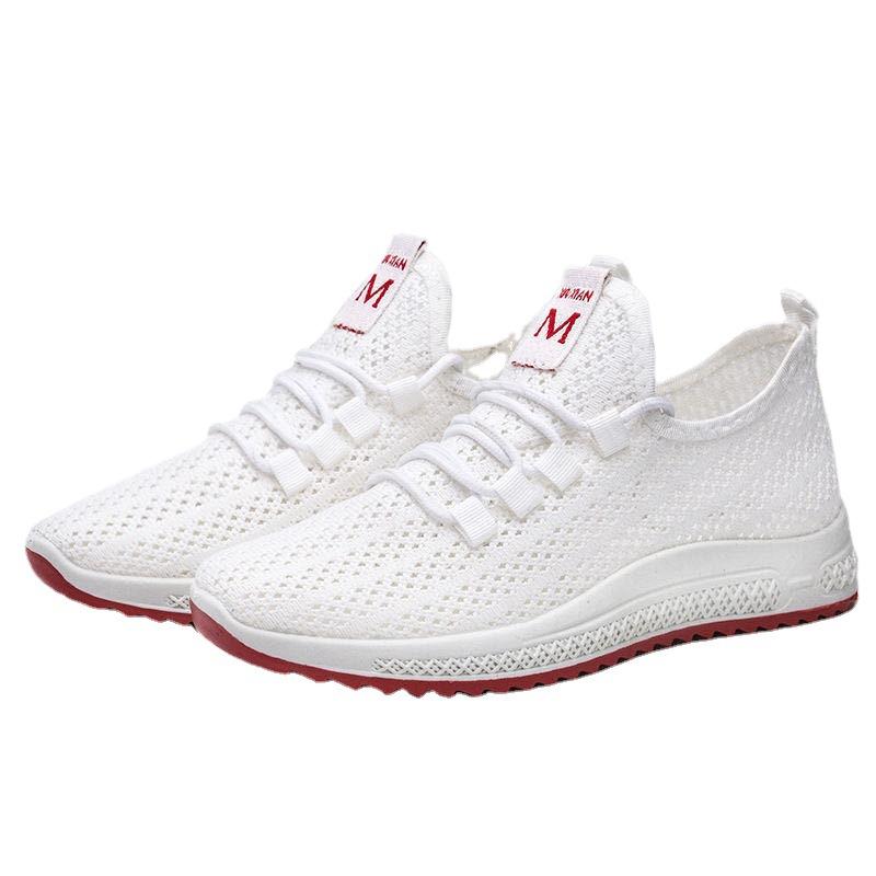 Scarpe in tela Casual Slip-on Scarpe bianche Scarpe estive da donna in rete Suola morbida Scarpe sportive