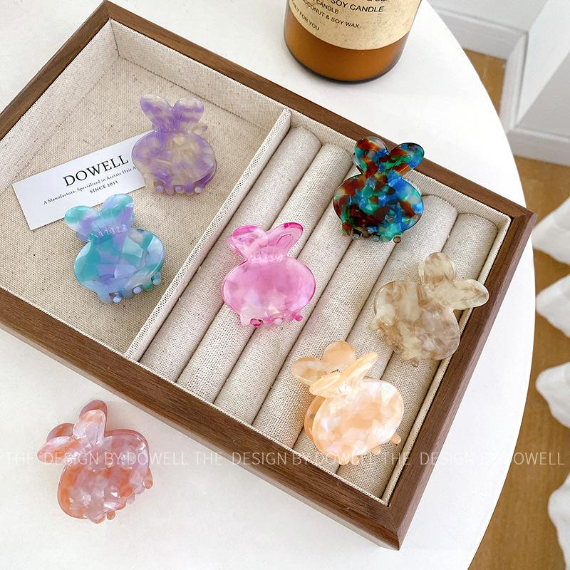 And Sweet Colorful Mini Rabbit Hair Claw Clips Made With Acetate Great For Womens Everyday Hair Looks